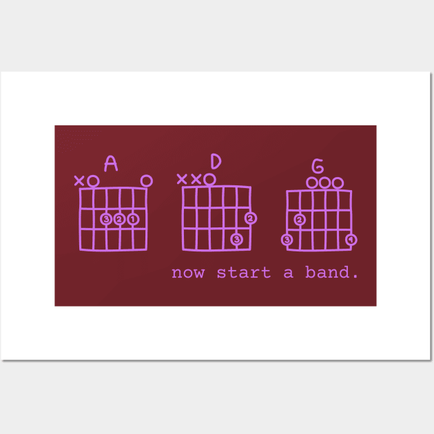 Now start a band - The OC - Seth Cohen Inspired Design Wall Art by Something Clever